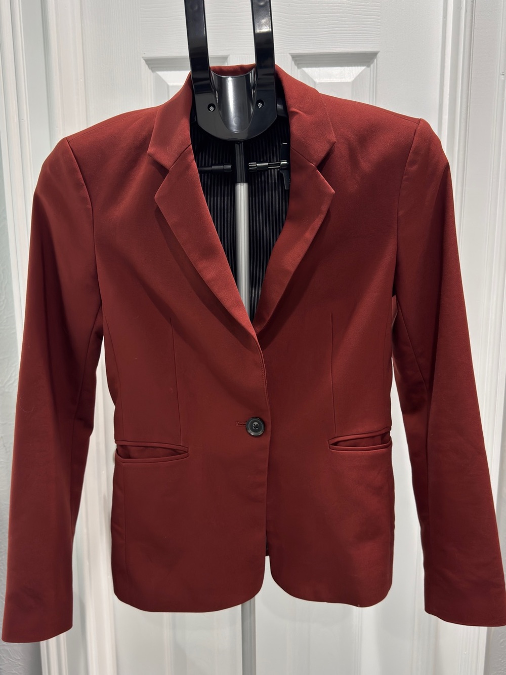 Express Terracotta Rust Tailored One-Button Blazer
- Size 2
